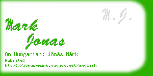 mark jonas business card