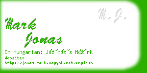 mark jonas business card